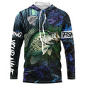 Crappie Fishing blue camo fishing team crappie Custom name Long Sleeve UV protection fishing NQSD93