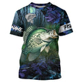 Crappie Fishing blue camo fishing team crappie Custom name Long Sleeve UV protection fishing NQSD93