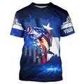 Texas Flag TX Bass Fishing US blue galaxy custom Performance Long Sleeve UV protection NQSD100