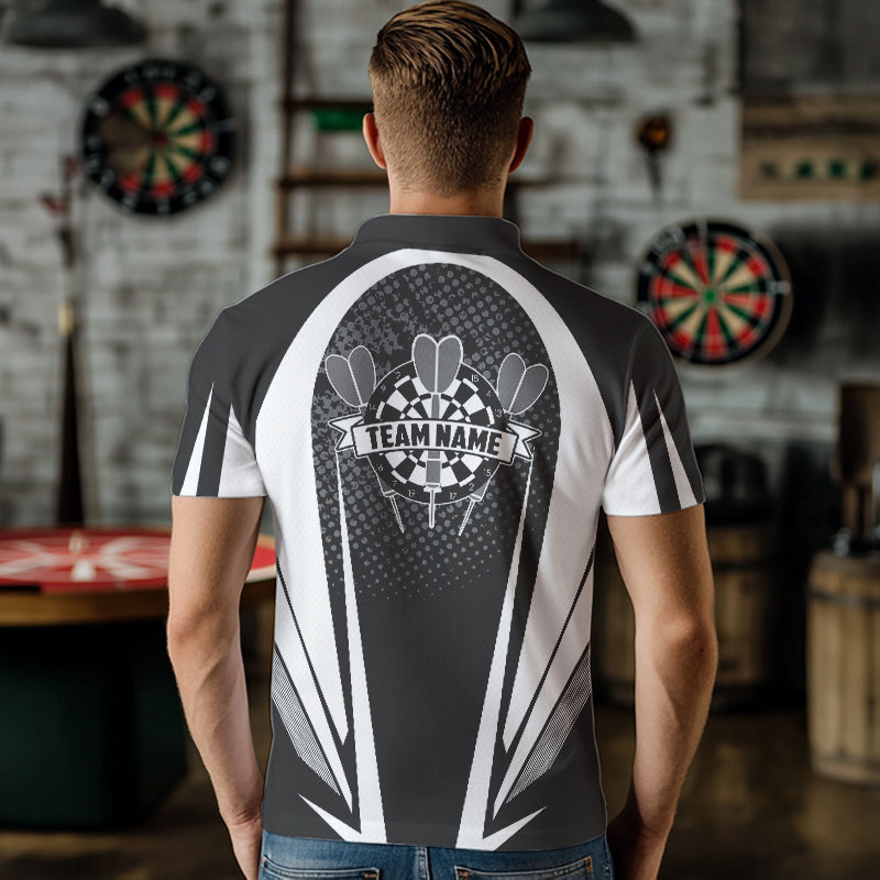 Personalized Black and White Darts Custom Darts Team NQS9489