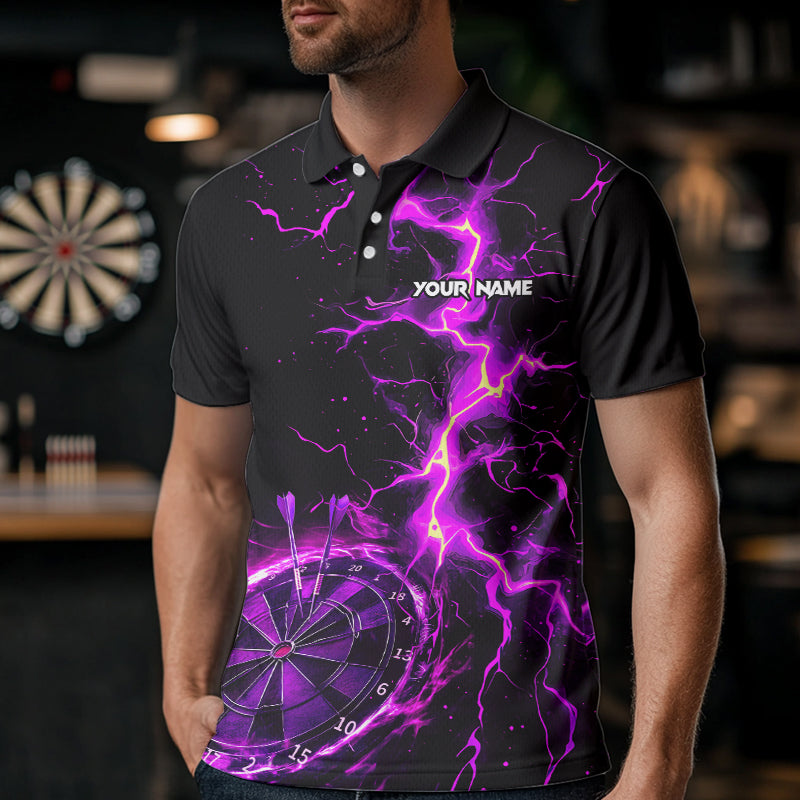 Women Darts Custom black and purple lightning thunder Darts Team NQS9492