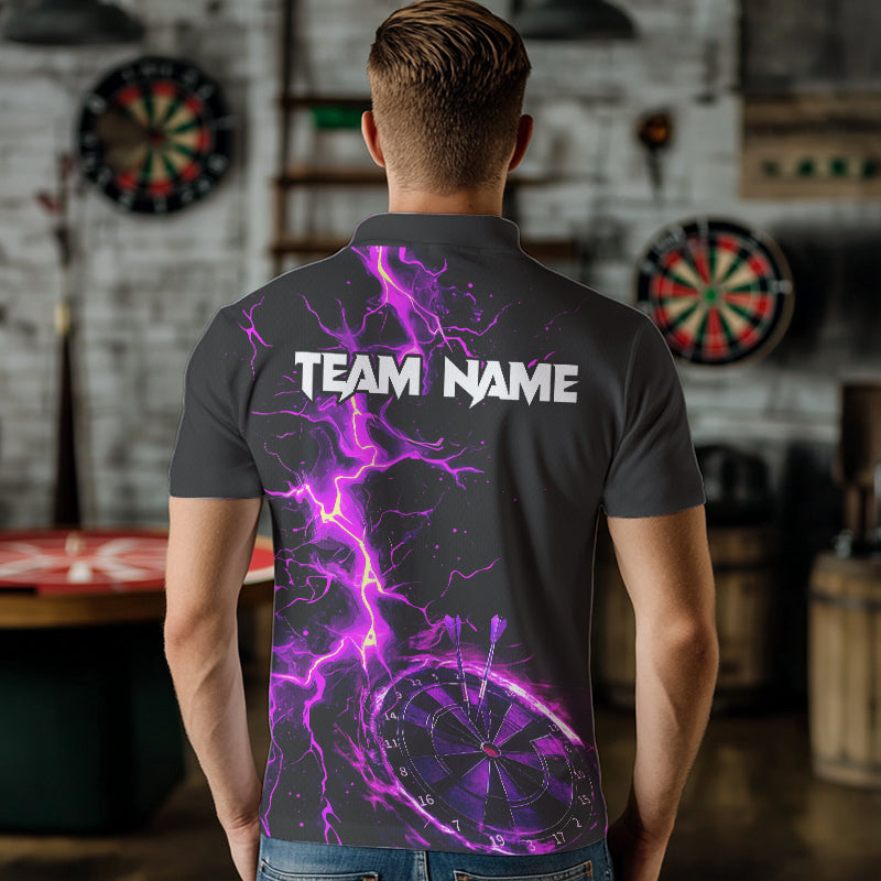 Women Darts Custom black and purple lightning thunder Darts Team NQS9492