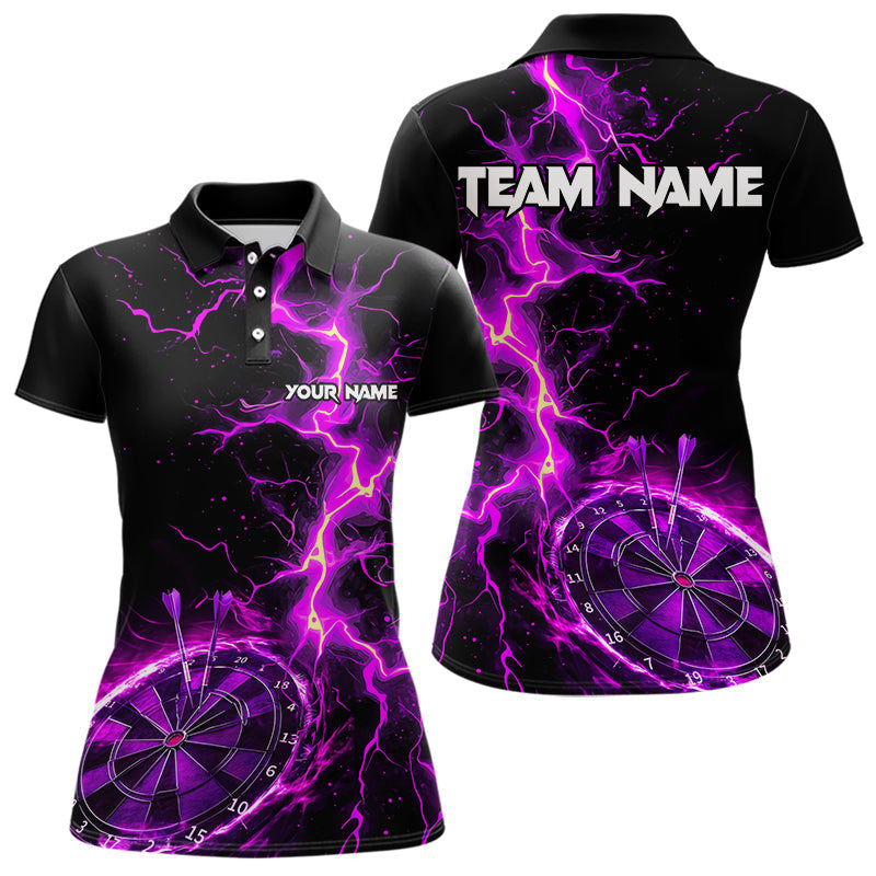 Women Darts Custom black and purple lightning thunder Darts Team NQS9492