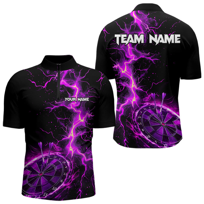 Women Darts Custom black and purple lightning thunder Darts Team NQS9492