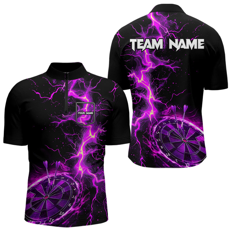 Women Darts Custom black and purple lightning thunder Darts Team NQS9492