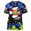 Blue green camo Florida flag patriot Custom sun protection fishing long sleeve NQS7263