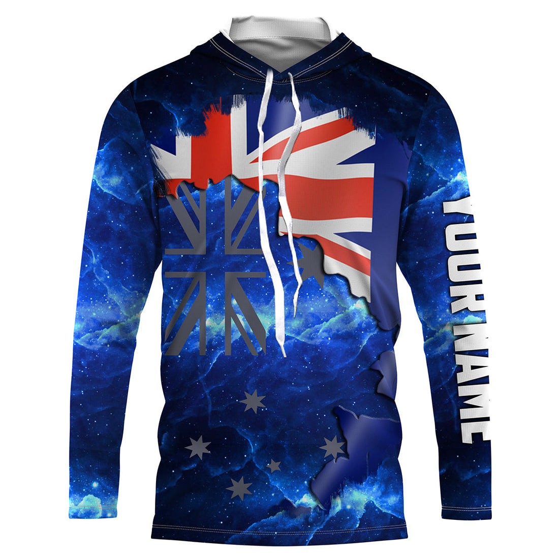 Australian Flag Universe patriotic Custom fishing, fishing Australia NQS3178
