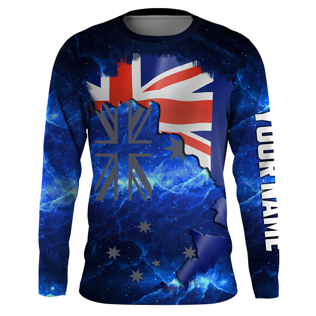 Australian Flag Universe patriotic Custom fishing, fishing Australia NQS3178