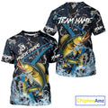 Custom Walleye Fishing Camo Long Sleeve Fishing, Personalized Walleye Fishing Team NQS9938