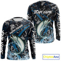 Custom Chinook Salmon Fishing Camo Long Sleeve Fishing, Personalized Salmon Fishing Team NQS9939