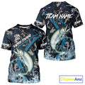 Custom Chinook Salmon Fishing Camo Long Sleeve Fishing, Personalized Salmon Fishing Team NQS9939