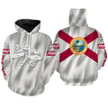 Inshore Slam Snook, Redfish,Trout fishing Florida State Flag 3D All Over print saltwater personalized fishing apparel for Adult and kid NQS438
