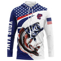 Red white and blue Largemouth Bass fishing American flag patriotic Custom UV protection Fishing NQS5689