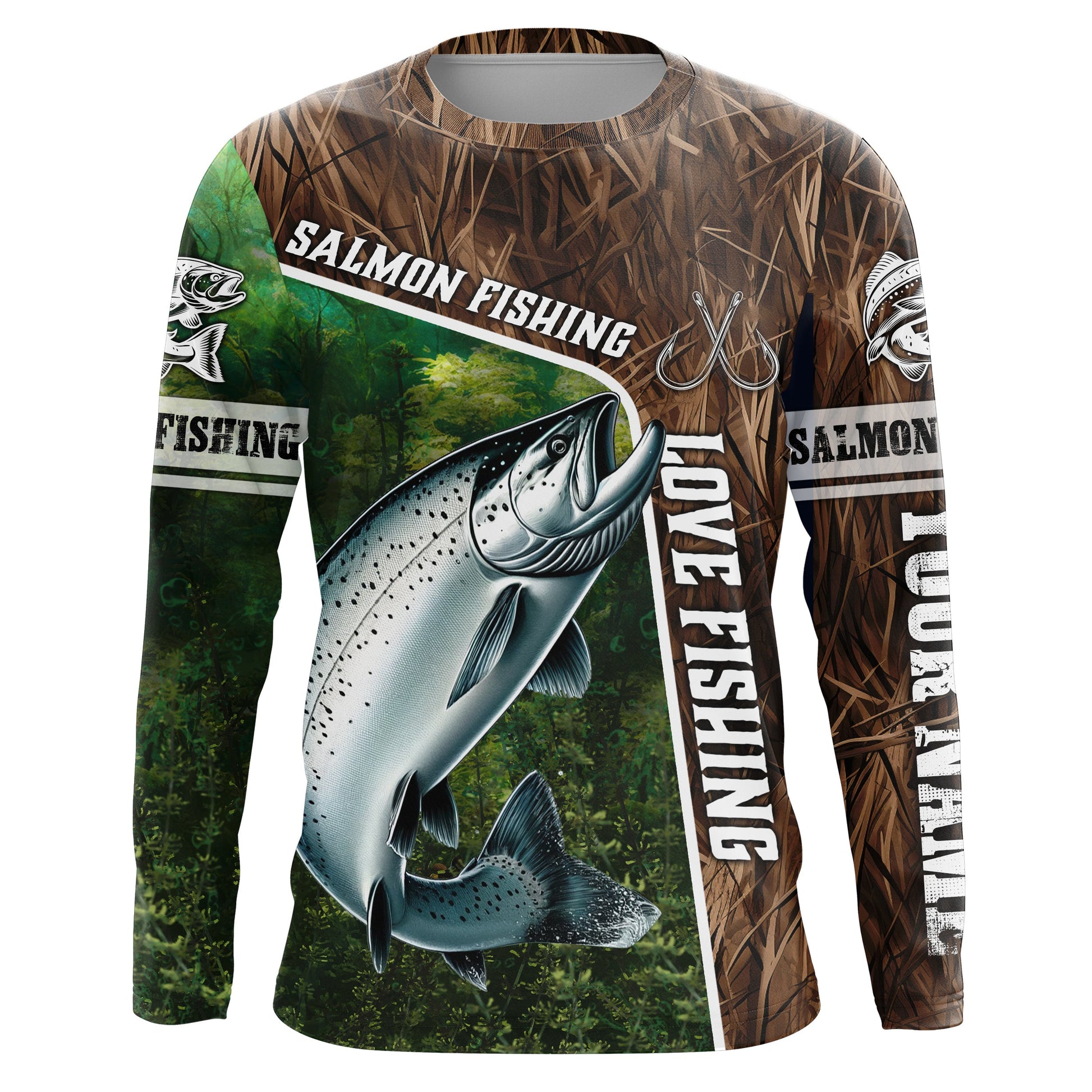 Personalized Chinook Salmon Fishing, Love Fishing Camo fish on 3D All Over Printed NQS5899