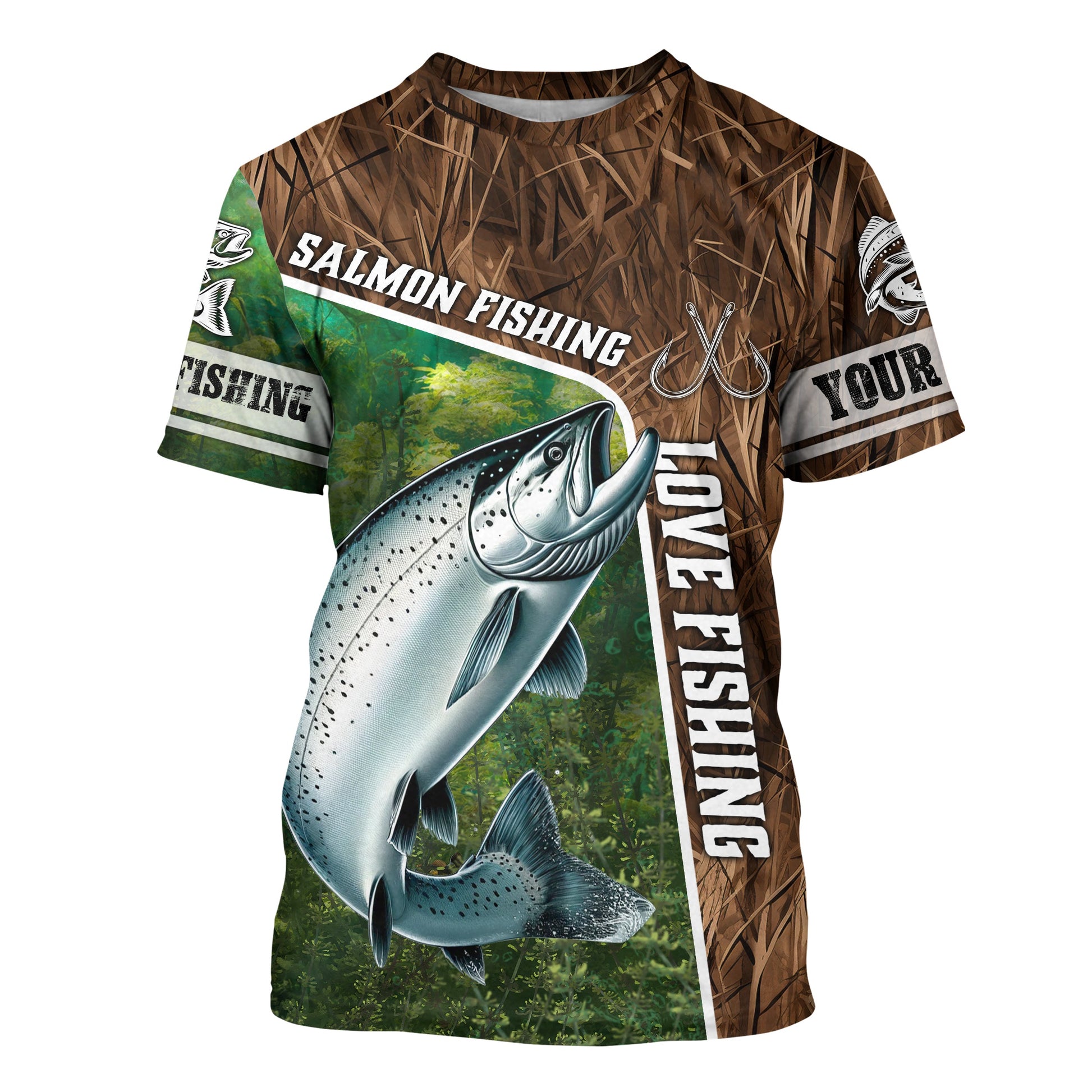 Personalized Chinook Salmon Fishing, Love Fishing Camo fish on 3D All Over Printed NQS5899
