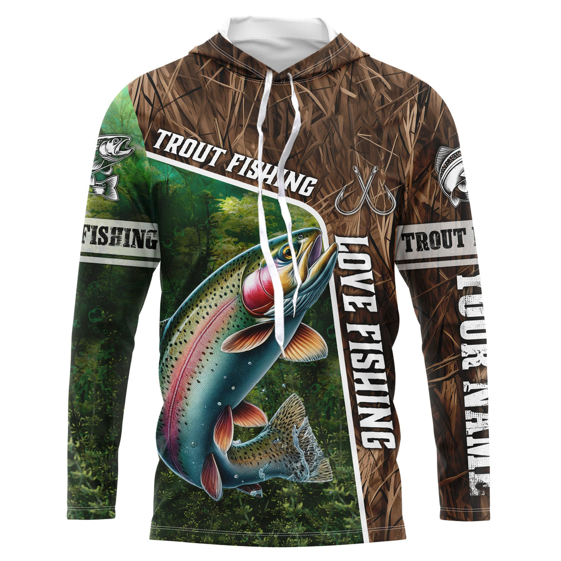 Personalized Rainbow trout Fishing, Love Fishing Camo fish on 3D All Over Printed NQS5902