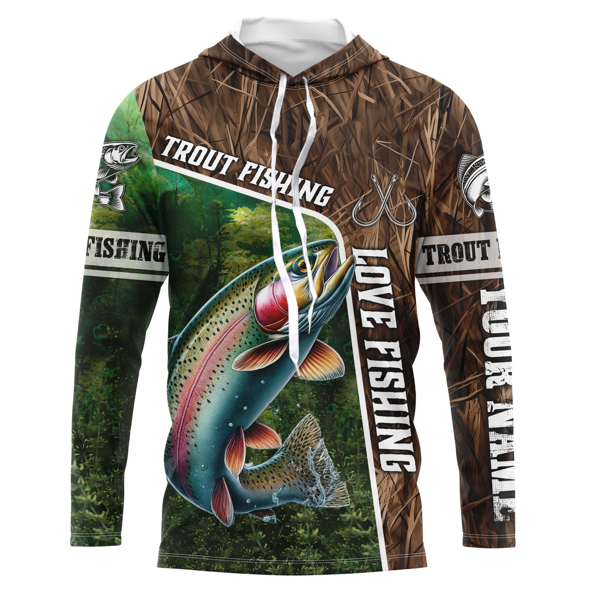 Personalized Rainbow trout Fishing, Love Fishing Camo fish on 3D All Over Printed NQS5902