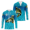 Walleye fishing blue water camo Custom sun protection long sleeve fishing, women NQS8438
