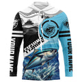 Tuna Fishing blue saltwater custom UV protection fishing apparel, Tuna tournament fishing NQS1421
