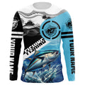Tuna Fishing blue saltwater custom UV protection fishing apparel, Tuna tournament fishing NQS1421