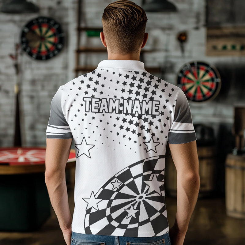 Personalized Black and White Stars Darts, Custom Dart Team NQS9511
