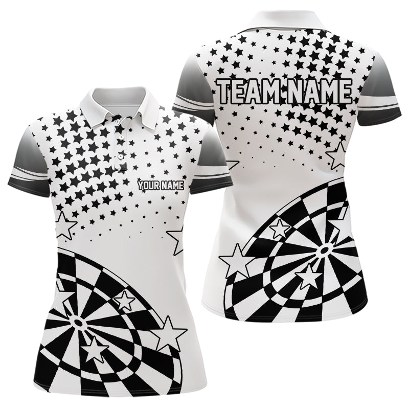 Personalized Black and White Stars Darts, Custom Dart Team NQS9511