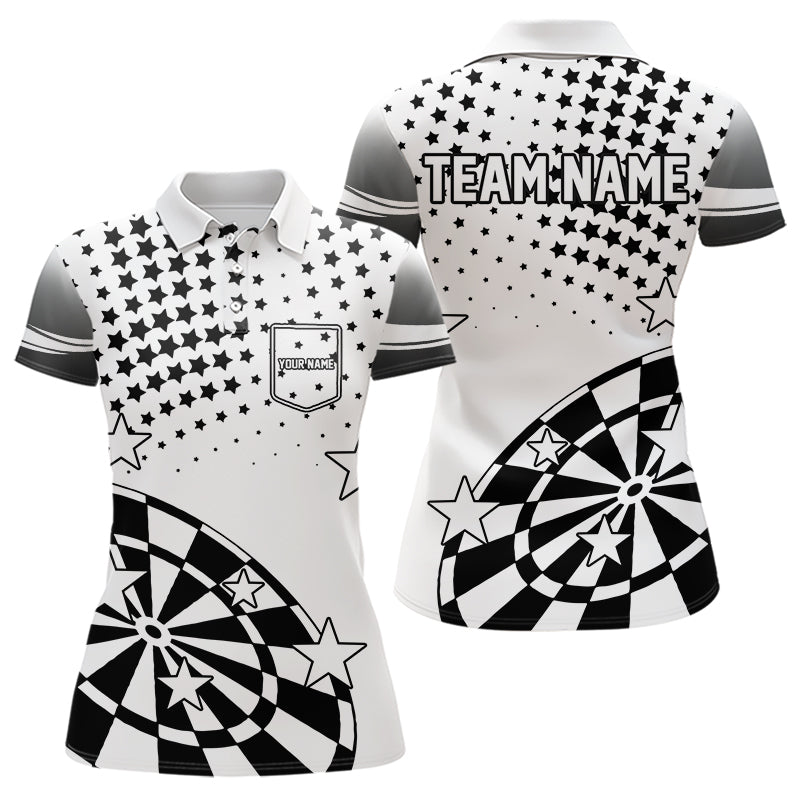 Personalized Black and White Stars Darts, Custom Dart Team NQS9511