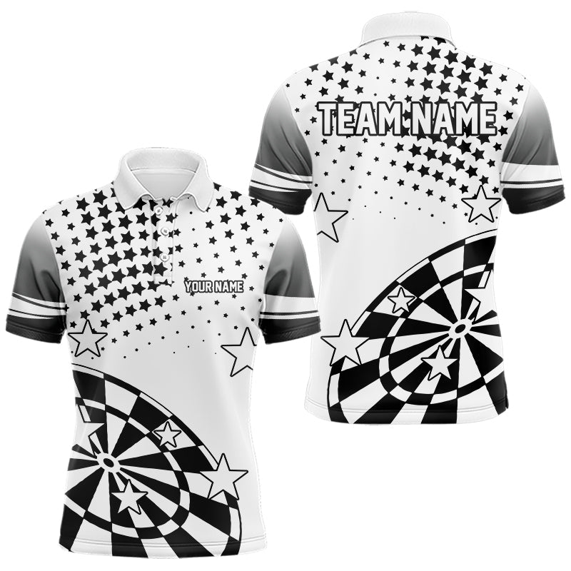 Personalized Black and White Stars Darts, Custom Dart Team NQS9511
