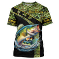Largemouth Bass fishing scales UV protection Custom long sleeve fishing, Bass fishing NQS4888
