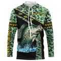 Crappie fishing scales UV protection Custom long sleeve fishing, Crappie fishing NQS4889