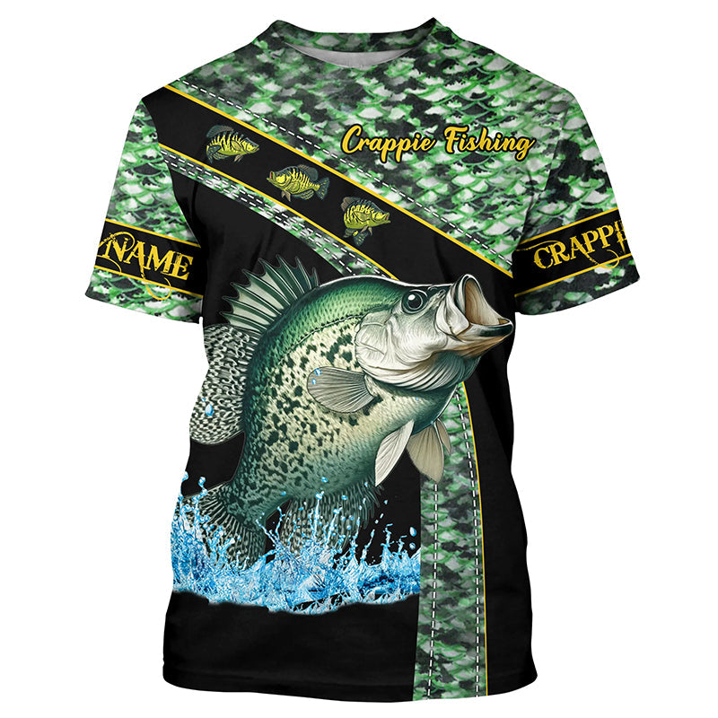 Crappie fishing scales UV protection Custom long sleeve fishing, Crappie fishing NQS4889