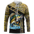 Walleye fishing scales UV protection Custom long sleeve fishing, Walleye fishing NQS4890