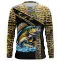 Walleye fishing scales UV protection Custom long sleeve fishing, Walleye fishing NQS4890
