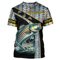 Striped Bass fishing scales UV protection Custom long sleeve fishing, Striper fishing NQS4891