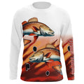 Redfish Puppy Drum Fishing Custom UV Protection long sleeve Fishing, Personalized Fishing Gift NQS275