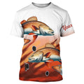Redfish Puppy Drum Fishing Custom UV Protection long sleeve Fishing, Personalized Fishing Gift NQS275