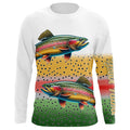 Rainbow Trout Fishing Custom UV Protection long sleeve Fishing, Personalized Fishing Gift NQS276