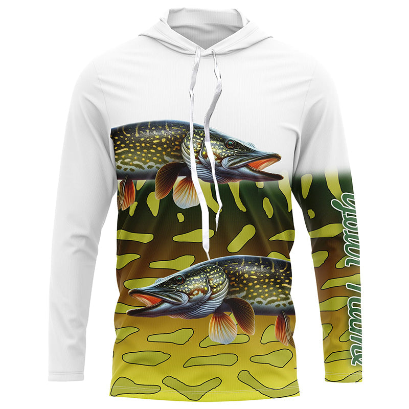 Northern Pike Fishing Custom UV Protection long sleeve Fishing, Personalized Fishing Gift NQS278