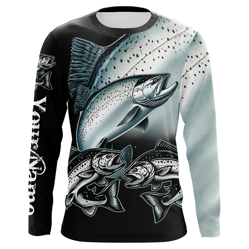 Chinook salmon (King salmon) Fishing Customize Name UV protection long sleeves fishing NQS1806