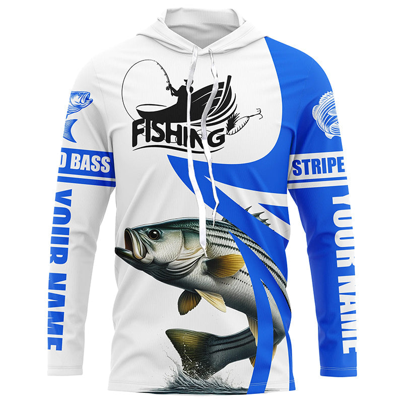 Striped Bass fishing Custom sun protection long sleeve fishing, Striper fishing | Blue NQS5706