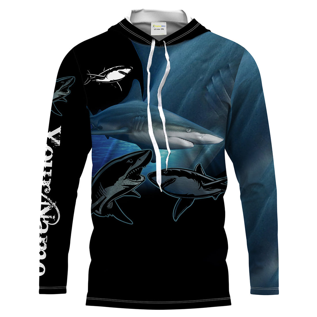 Blacktip shark Fishing Customize Name long sleeves fishing, Personalized Fishing Gift NQS2092