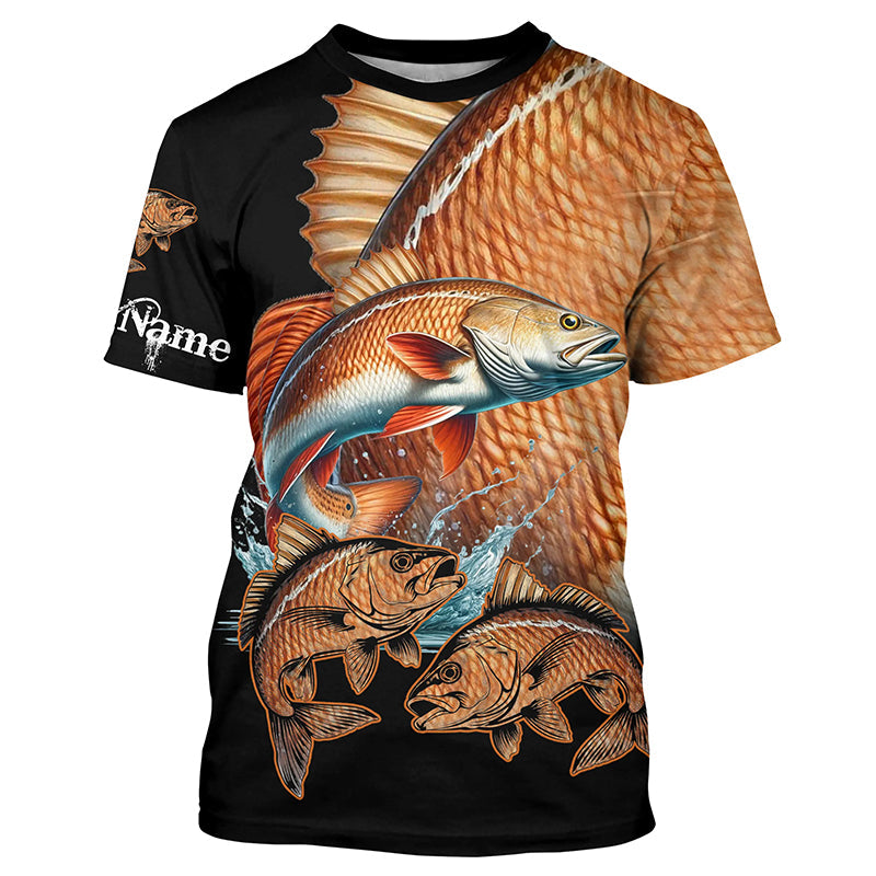 Redfish puppy drum Fishing Customize Name UV protection long sleeves fishing NQS2355