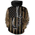 Personalized American Flag Camo Fishing, Fish hook camo patriotic Long Sleeve Fishing NQS8920