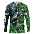 Catfish fishing green camouflage fishing clothing Custom UV protection performance fishing NQS2615