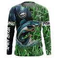 Catfish fishing green camouflage fishing clothing Custom UV protection performance fishing NQS2615