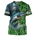 Catfish fishing green camouflage fishing clothing Custom UV protection performance fishing NQS2615