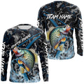Custom Crappie Fishing Camo Long Sleeve Fishing, Personalized Crappie Fishing Team NQS9678