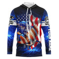 Carp Fishing blue galaxy 3D American Flag patriotic Customize name All over print fishing NQS449