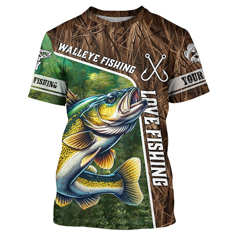 Personalized Walleye Fishing, Love Fishing Camo 3D All Over Printed NQS5716
