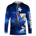 Texas Flag blue galaxy Universe patriotic Custom sun protection fishing - Texas fishing NQS3589